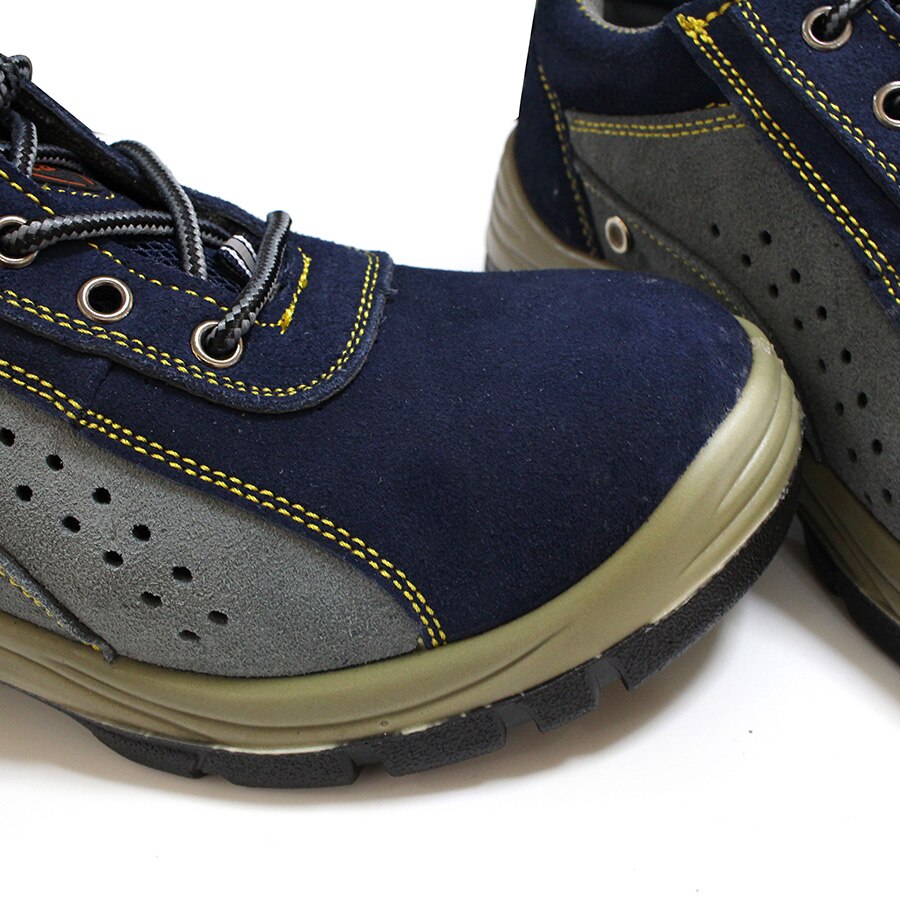 Work Safety Shoes For Men Summer Breathable Boots Working Steel Toe Anti-Smashing Construction