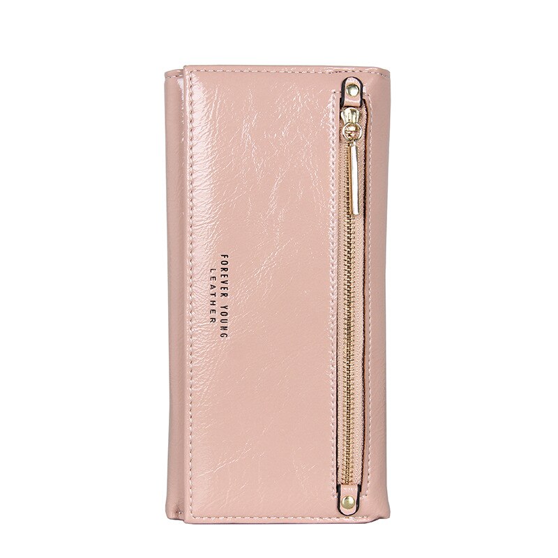 Women Long Wallet Cell Phone Pocket Zipper Coin Purse Ladies Card Holder Female trifold PU leather Clutch Bag