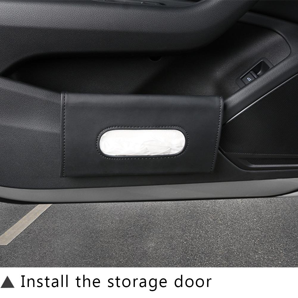 Pu skinn bil solskjerm veske boks holder parasoll ute av syne og stabil enkel installasjon papir serviett lagringsdeksel