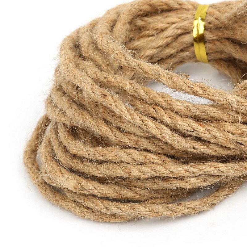 5Meter 2/4/6Mm Natuurlijke Jute Hessische Jute Twijn Cord Hennep Touw Voor Rustieke Bruiloft Decoratie Wrap Diy Scrapbooking Bloemist