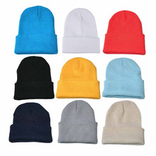 Unisexe Slouchy tricot bonnet Hip Hop casquette hiver Ski adulte chapeau Hip-hop tricoté acrylique fibres chapeau en stock #25