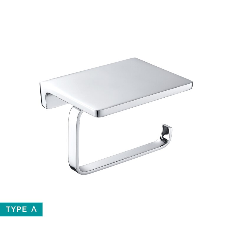 Toilet Roll Double Paper Long Holder with Rack Hanger Bathroom WC Accessories Hardware Matt Black Gold Chrome