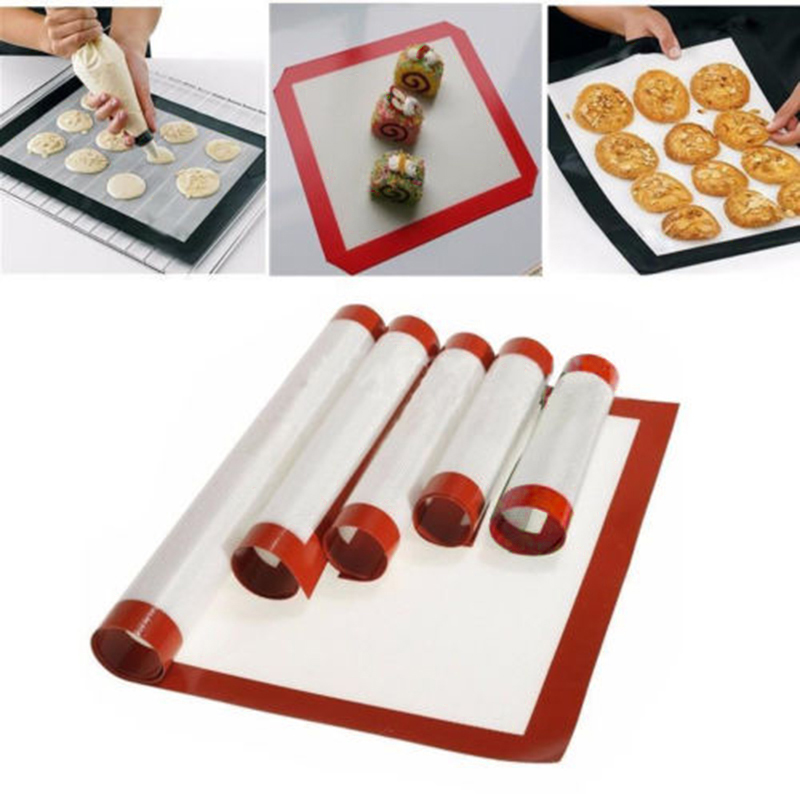 60x40cm/ 40x30cm/ 29x26cm Baking Mat Oven Tray Sheet Non-stick Silicone Baking Pad for Cake Cookie Baking Mats Bakeware Kitchen