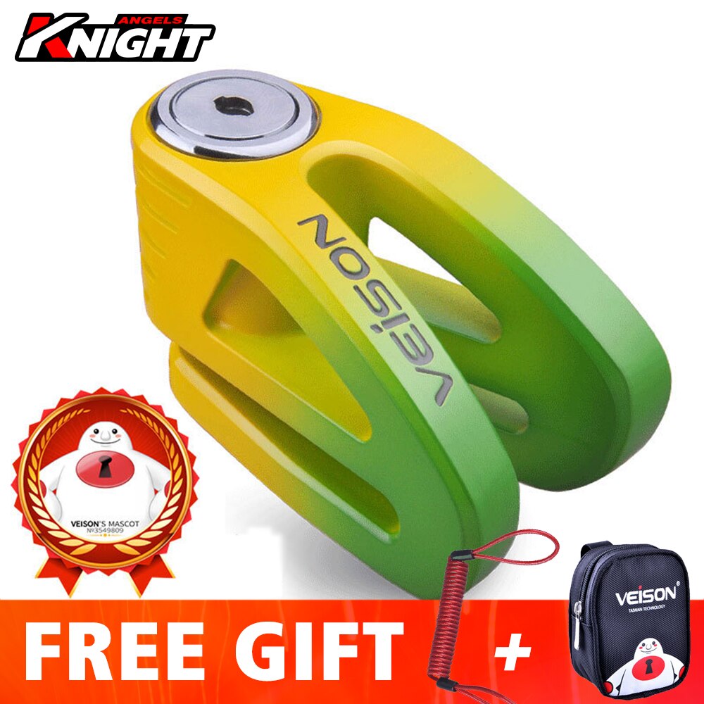 Motorcycle Lock Security Bike Alarm Anti-theft Motorcycle Disc Brake Lock Waterproof Alarm Moto Disc Brake Lock+Reminder Rope: DX11-YG-1