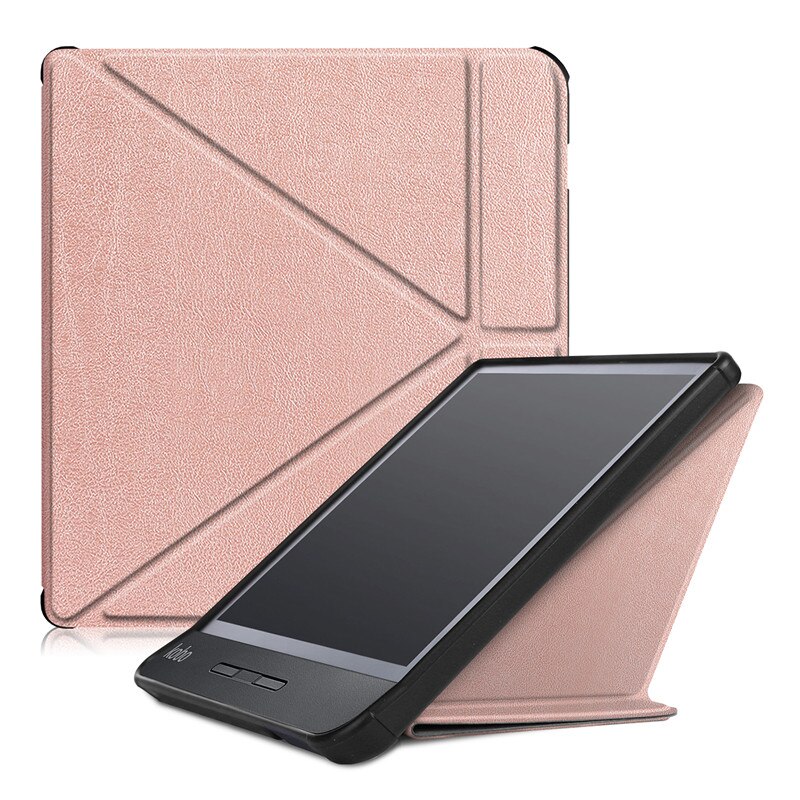 Case For Kobo Libra H2O Release 7Inch Kobo libra h20 Ereader protective funda Cover Smart stand Kobo Libra H2O Origami Case: gold