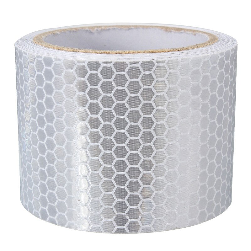 Silver White 3 Meters Car Reflective Safety Warning Conspicuity Roll Tape Film Sticker For Tricycles