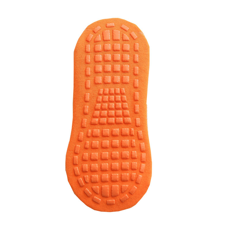 Calcetines antideslizantes con trampolín para mujer, medias antideslizantes con pinzas adhesivas para Pilates, Ballet, Barre y Yoga: L / Naranja