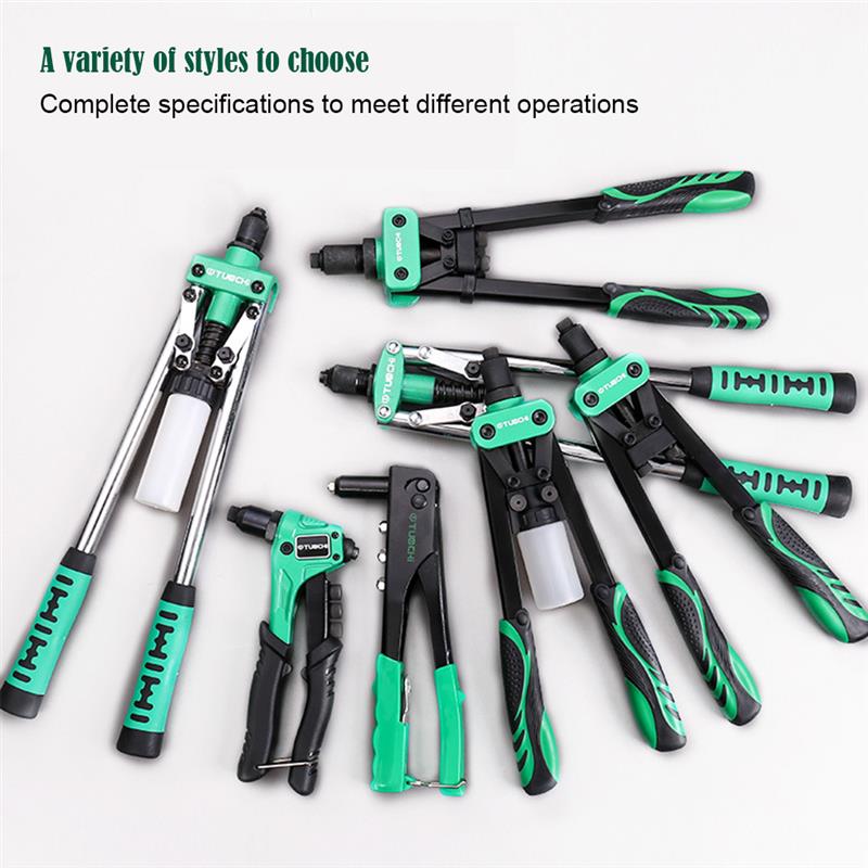 Manual Rivet Tool Heavy Duty Two Handed Operation Nail Pulling Aluminum Stainless Steel Rivet Tool for Metal Plastic Leather