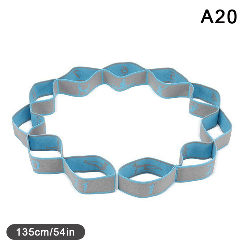 Elastischer Yoga-Stretchgurt mit Schlaufen, Stretchgurt für Ballett, Beinkörper, Stretchband für Yoga, Tanz, Pilates, Gymnastik: Licht Gelb