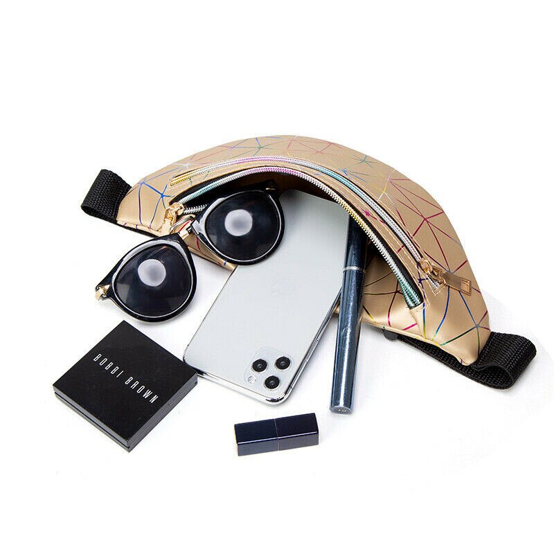 Mode Vrouwen Fanny Pack Holografische Riem Taille Bag Lady Meisjes Hologram Reizen Schouder Borst Bag Party Hip Bum Bag Taille packs
