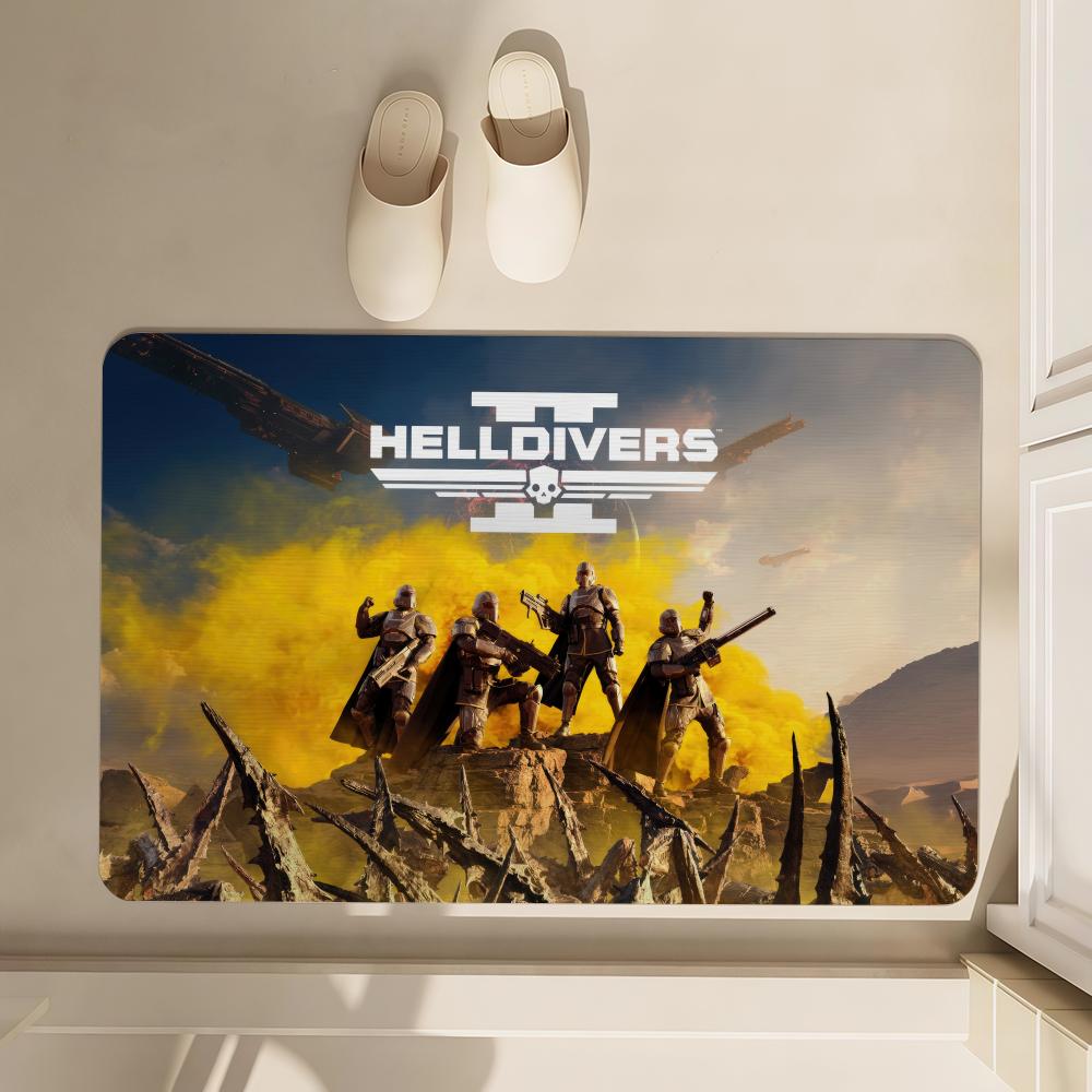 Helldivers 2 Tappetino Morbido Diatomea Bagno Tappetino Assorbente, Toilette del Bagno, Tappetino per la Casa, Tappetino per Porta Tappeto: 1 m2 / BIANCO