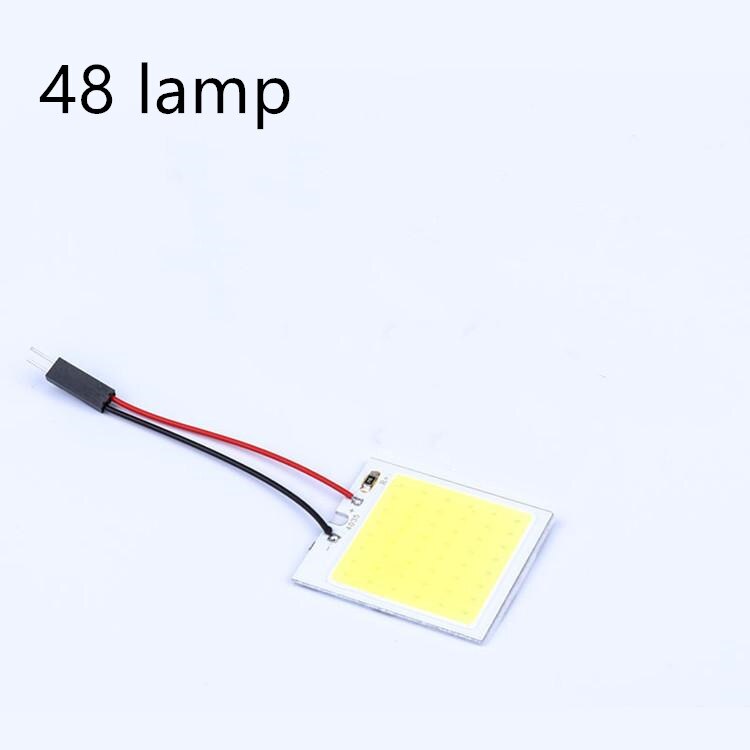 T10 Luz LED 3W 12V Panel súper brillante coche con luces Interior lámpara bombilla para cúpula luz blanca lámpara de señal coche con luces Accesorios: 48 Light
