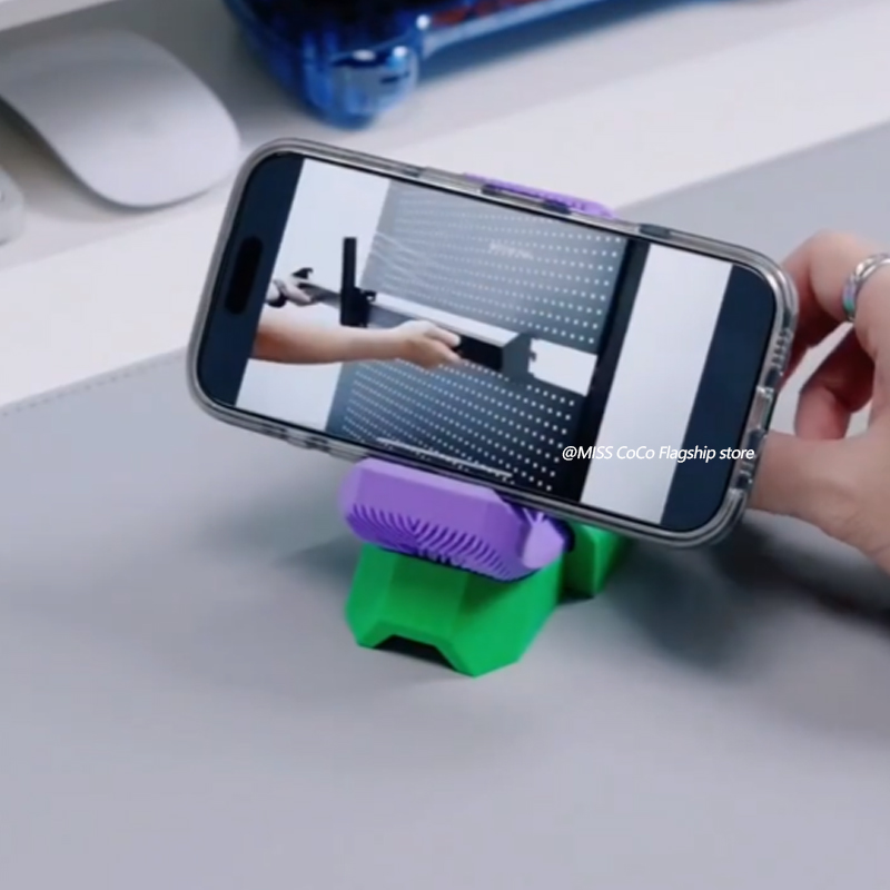 Soporte para teléfono con engranaje impreso en 3D, soporte para teléfono con engranaje en espiga, adornos, soporte ajustable para teléfono de escritorio