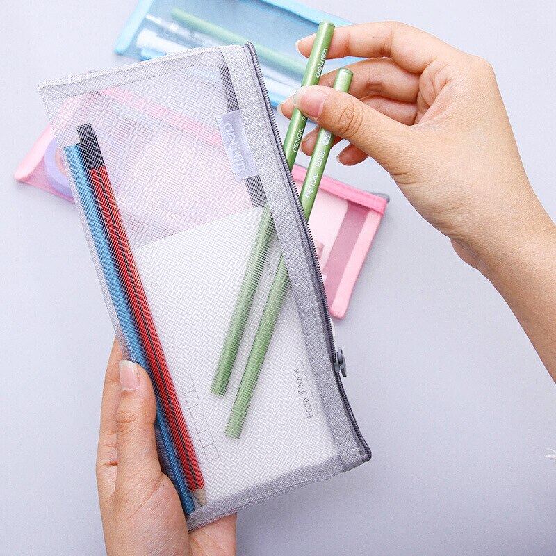 Presentation Folder Clear Grid File bag Portable Pen bags Office organizers File folder A4,A5,A6 file organizer with zipper