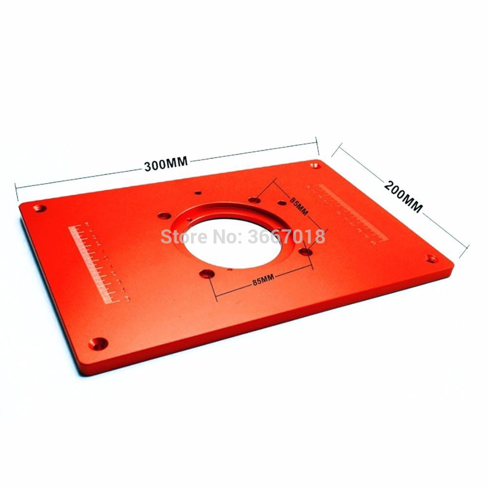 Plaque d&#39;insertion de Table de routeur universelle en aluminium 200x300x10mm avec couvercle pour Machine à graver le travail du bois, outil de bricolage