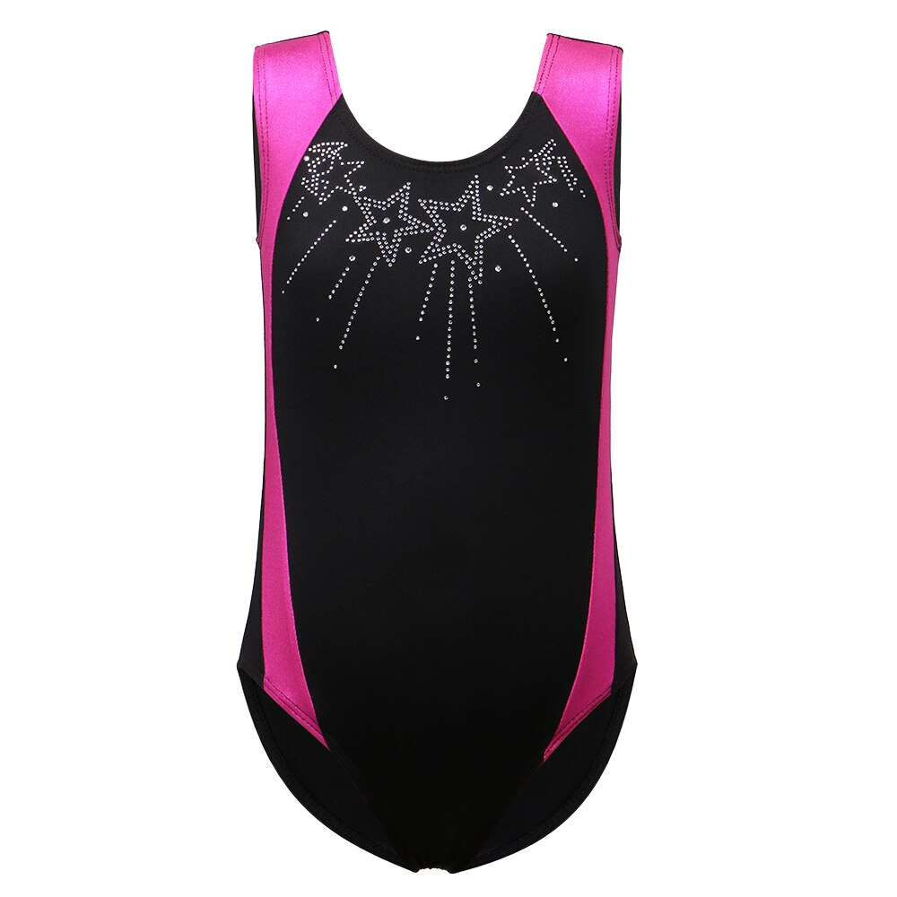 Toddler Girls Ballet Gymnastics Leotards Dance Leotard for 3-11Y Girl Kids Gymnastics Jumpsuit with Rhinestone