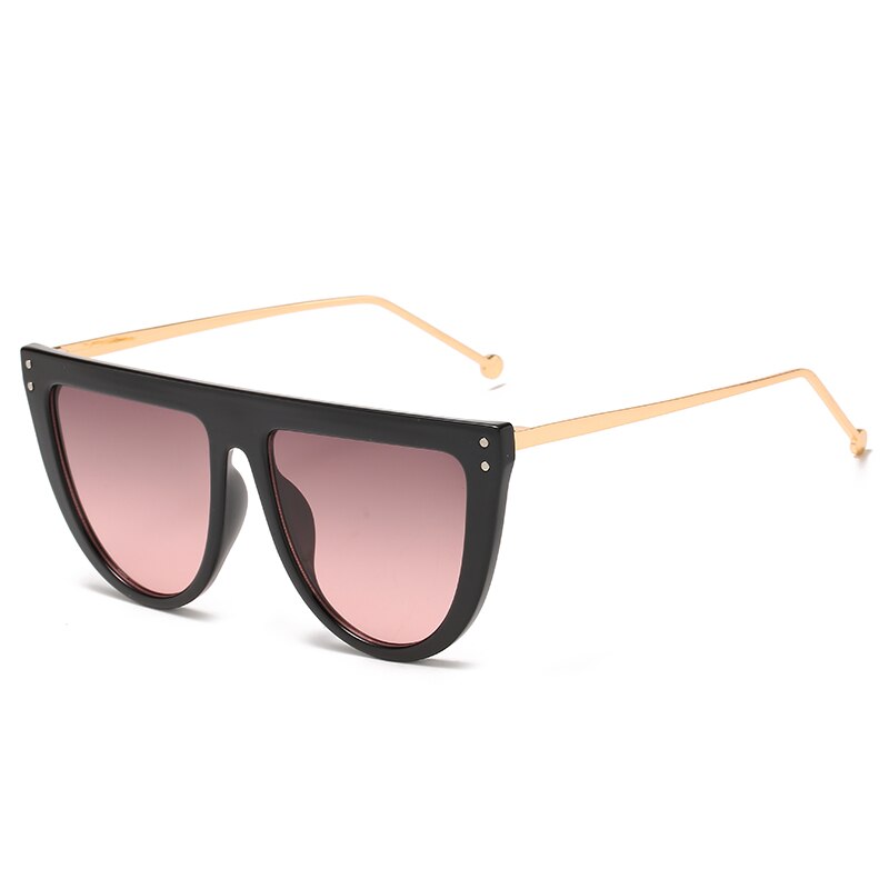 Eendelige wandelzonnebril heren merk oversized zonnebril voor dames zonnebril metaal  uv400 spiegels: 11-wm2082-c3