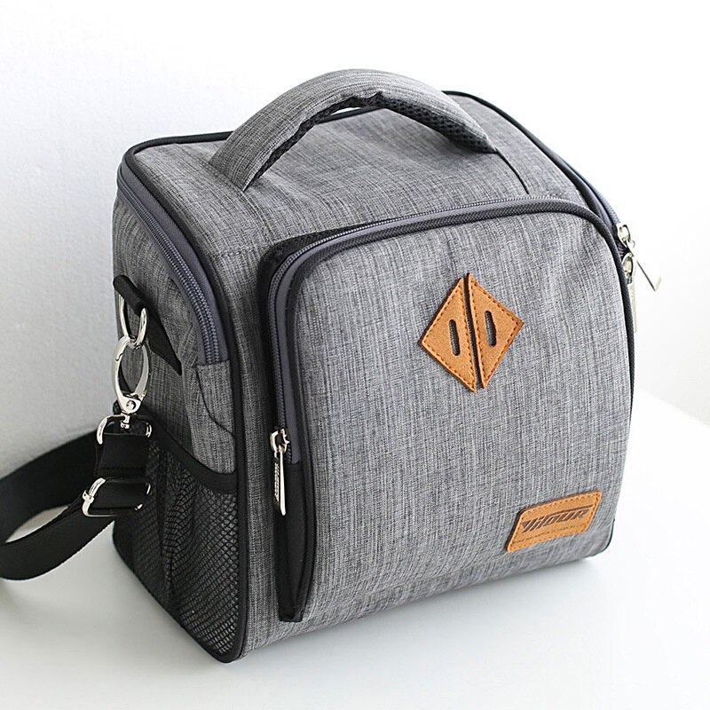 Brand Gray Cooler Bag Outdoor Picnic Car Food Insulated Thermal Bags: Default Title