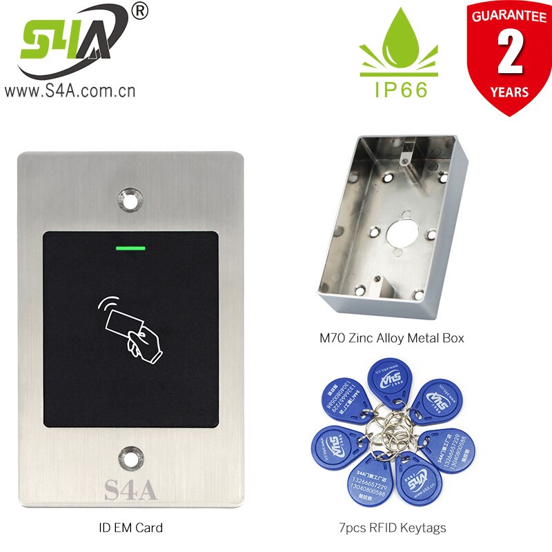 Embedded mounted RFID Card Reader 125KHZ Wiegand26 RFID Card Access Control Reader IP66 Waterproof access controller: E2 C