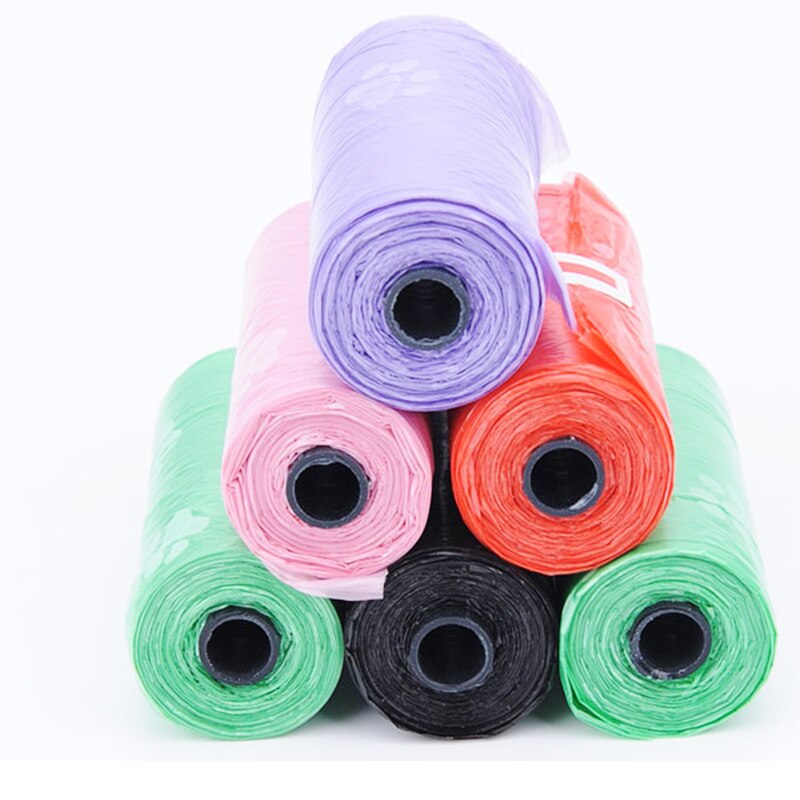 Suministros de limpieza para mascotas, bolsas de basura impresas para recoger heces, suministros para mascotas, 3 rollos, 45 unidades
