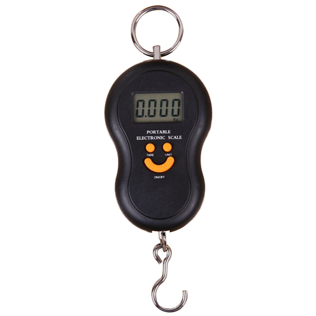 Kalakoukku riippuvaaka 50kg/110lb digitaalinen elektroninen matkatavaravaaka kannettava matkalaukku vaaka käsitelty matkalaukun painotus: 50kg 10g musta 5