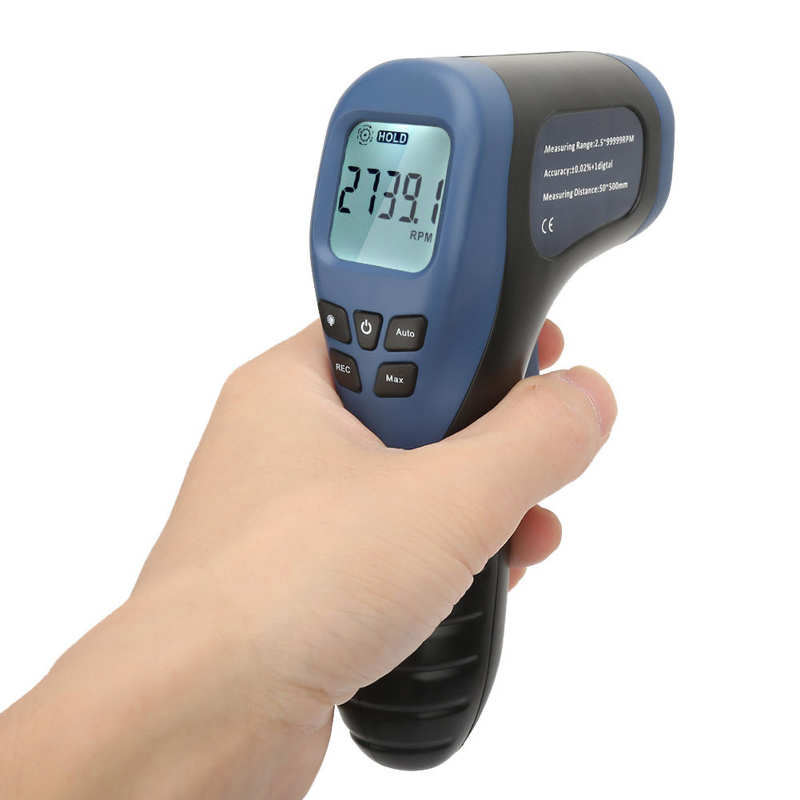 Air Flow Meter TL900 Automotive Non-contact Digital RPM Tachometer Speed Gauge Tester (Battery not included) Wind Speed