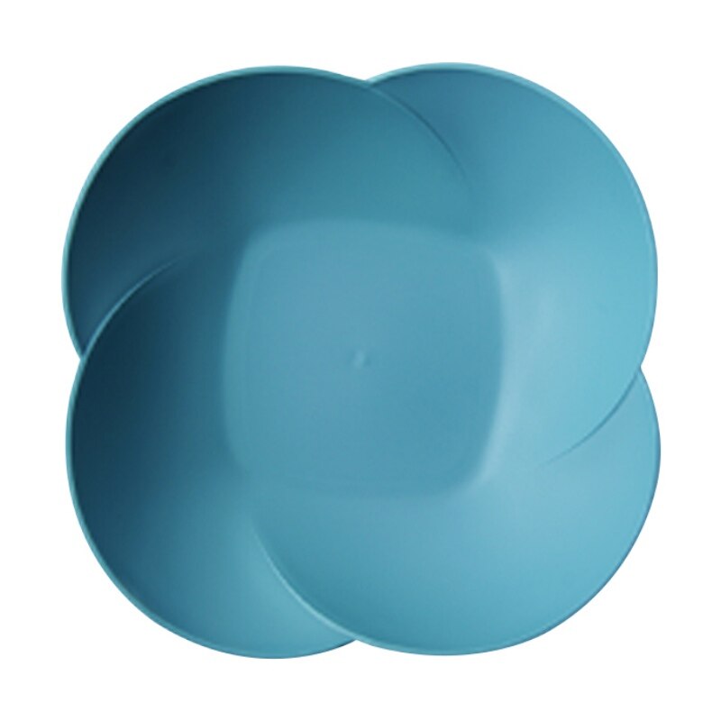 Dinner Plates Dishes Plastic Plate Nordic Style Snack Fruit Plate Salad Dessert Plate Dinner Platters Square Round Tray Dish: Blue