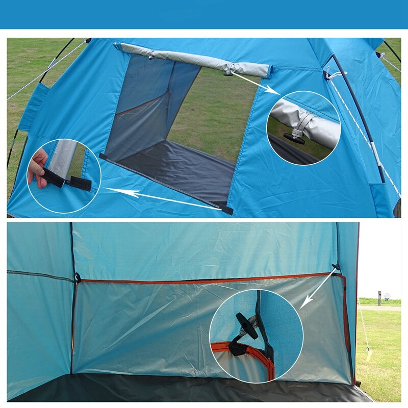 Tent-3/4 Person-Camping-Tents, Waterproof Windproof Family Tent with Removable Top Rainfly for Outdoors