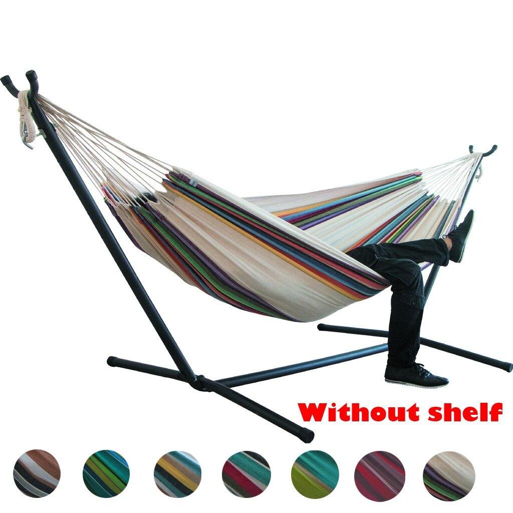 #50 Indoor Comfort Durability Yard Striped Hanging Chair Large Chair Hammocks Hanging Chair Thick Canvas Stripe Bed Hammock
