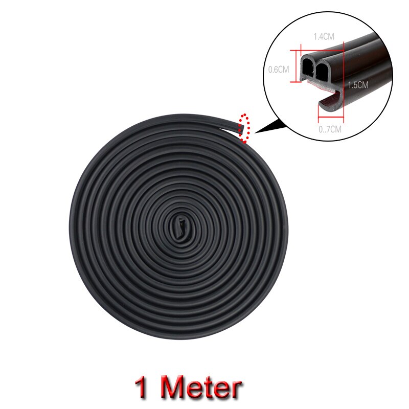 Auto Styling DIY 1/2/3 Meter B J Type Auto Rubberen Afdichting Geluidsisolatie Tochtstrip Rand Noise isolatie Auto Deur Afdichting Strip: 1 meter