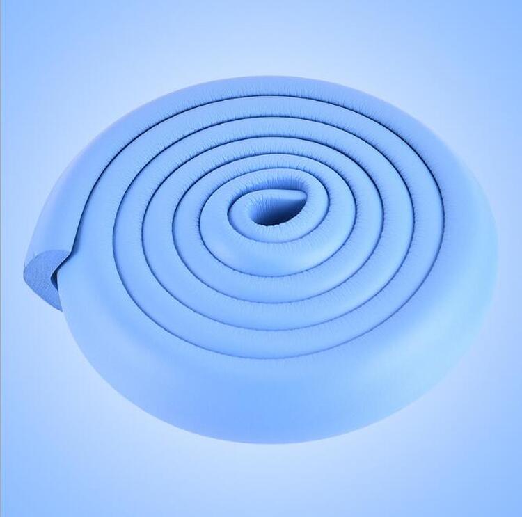 Cinta de seguridad para bebés, esquina con cojín de borde afilado, suavizante, Protector de parachoques, protección para niños, 2M: Blue