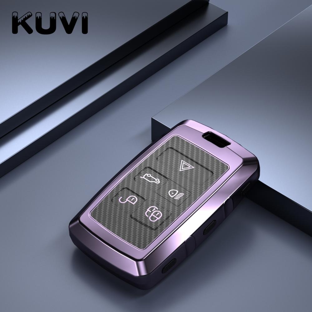 TPU Carbon Grain Key Case Fob Shell Cover Skin For Range Rover Velar For Land Rover Discovery 5 For Jaguar E-Pace