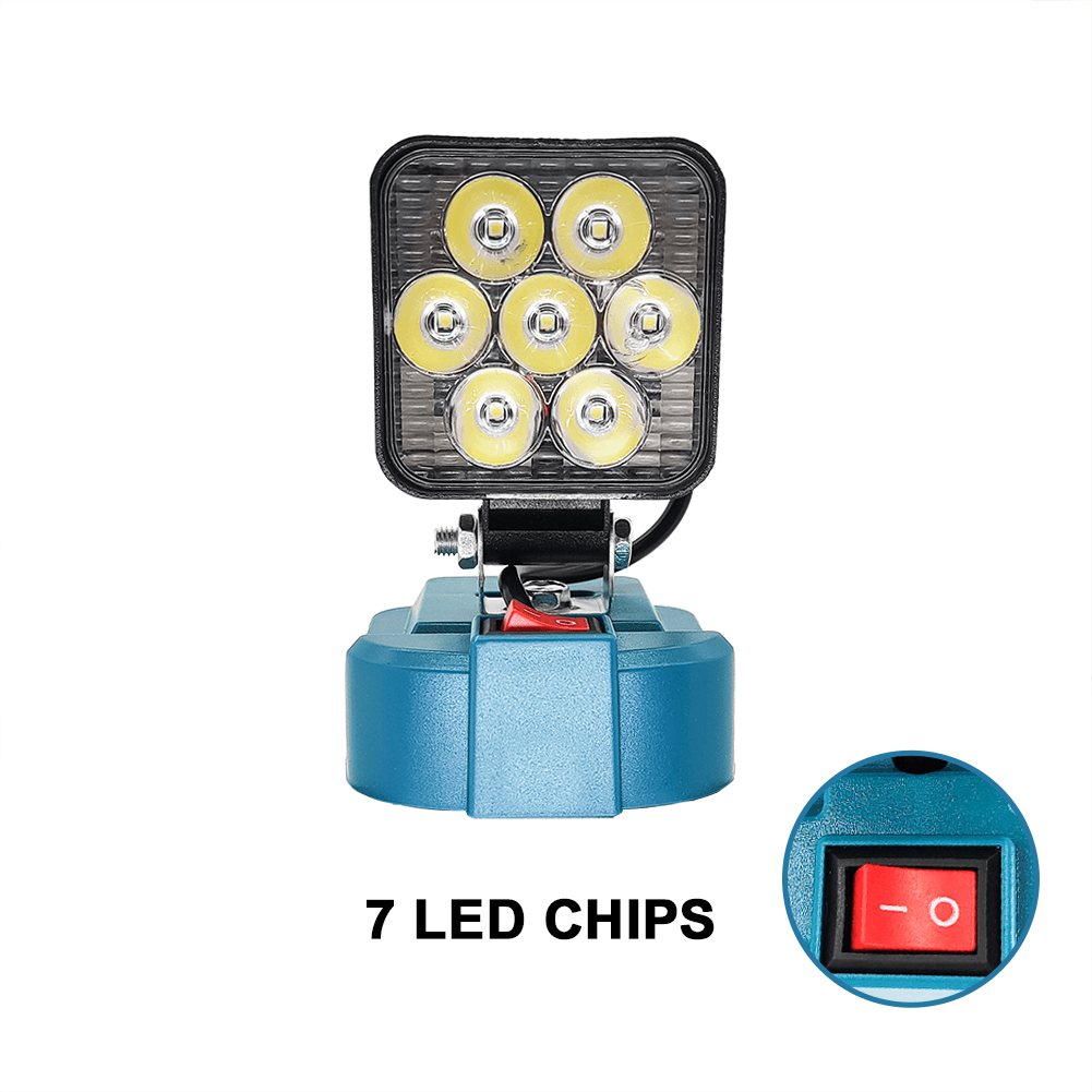 Schnurloses LED-Arbeitslicht, Baustellenlicht, Strahler-Werkzeug für Makita 18 V Akku, Lampe, Flutlicht, Taschenlampe (keine Batterie): 2.5W