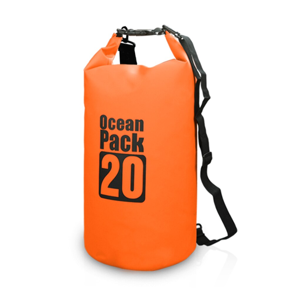 10L /15L /20L /30L Outdoor Waterproof Dry Backpack Water Floating Bag Roll Top Sack for Kayaking Rafting Boating River Trekking: Orange 20L