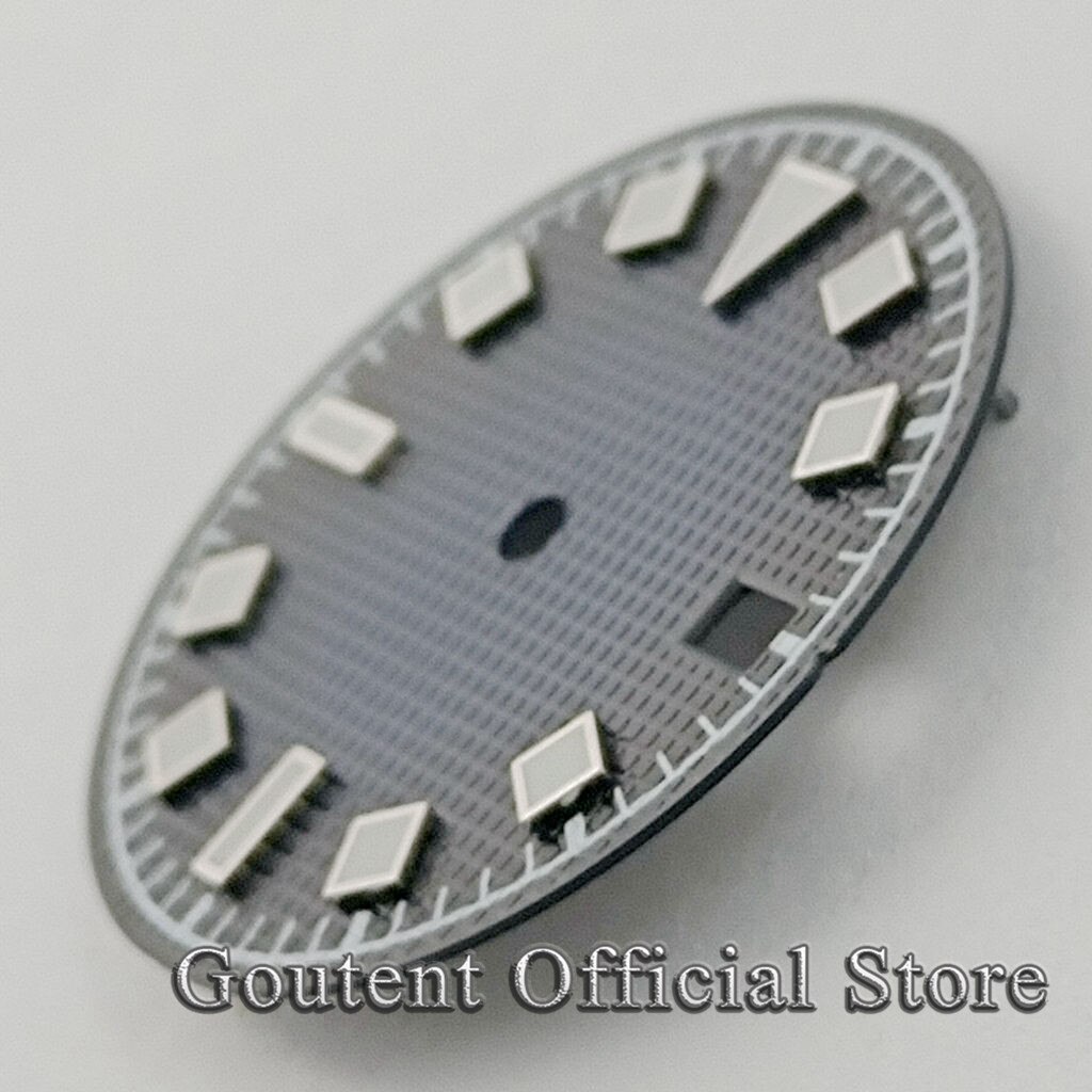 Bliger Steriele 29Mm Blauw Zwart Steriele Wijzerplaat Datum Fit NH35 NH35A Beweging