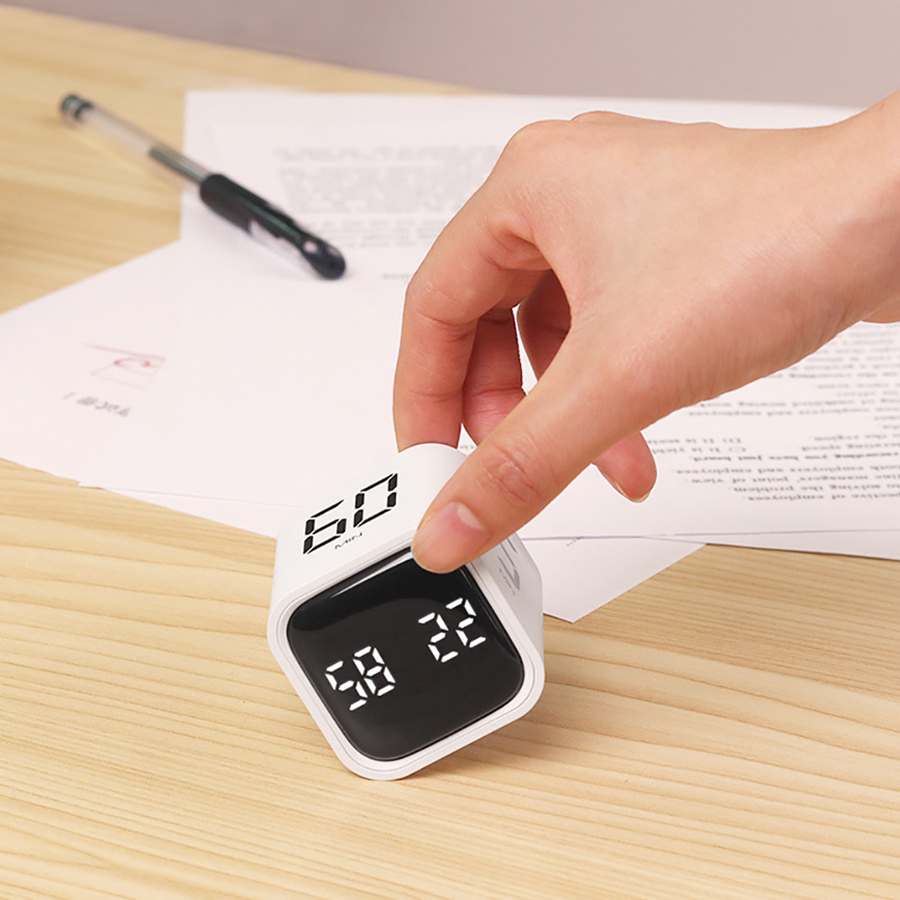Productivity Cube Timer Gravity Sensor Flipping LED Display 4 Preset Time Dual Modes Countdown Cooking Study Mini Digital Timers