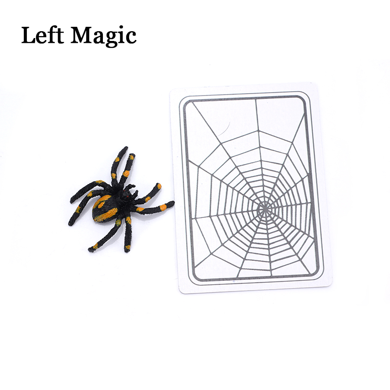 Spider And Net Magic Trick The Web Cards Toys Magician Gimmick Illusion Closed-Up Magia Props Halloween East To Do