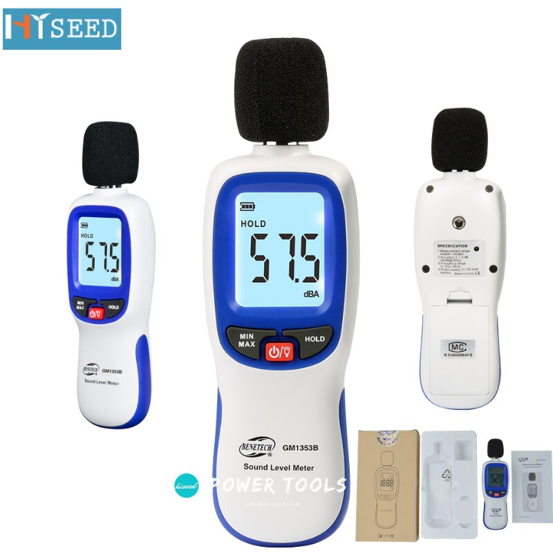 Detection sound 1358 decibel meter digital noise high precision alarm monitor low frequency measuring device backlight home