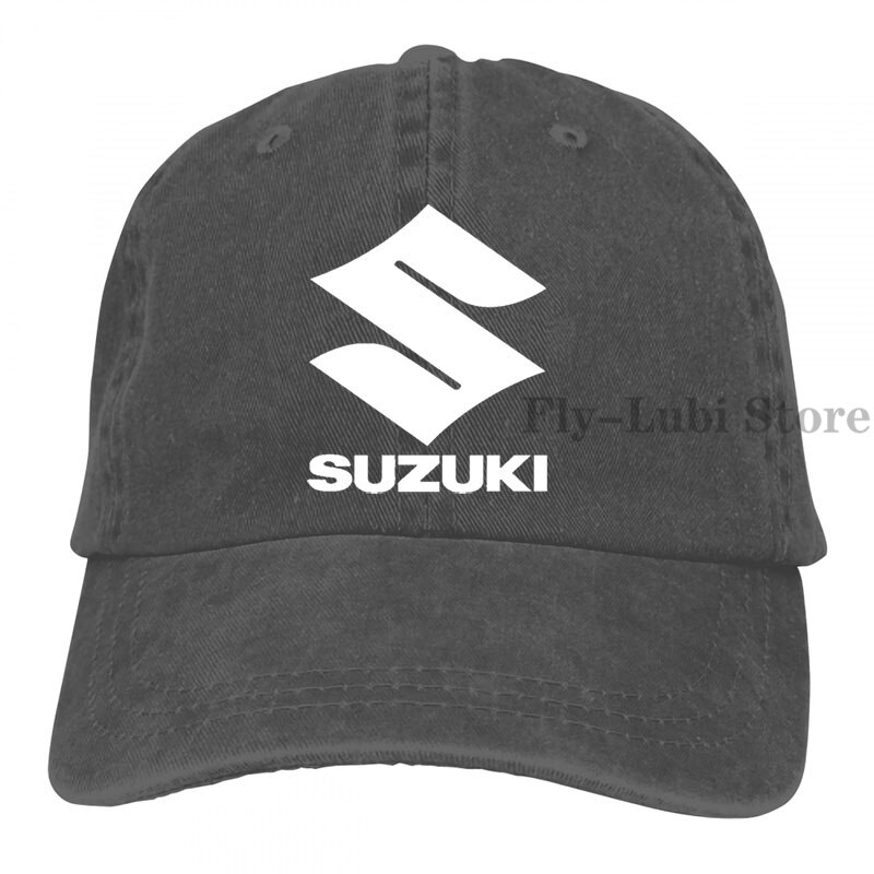 Suzuki Baseball cap men women Trucker Hats adjustable cap: 2-Black