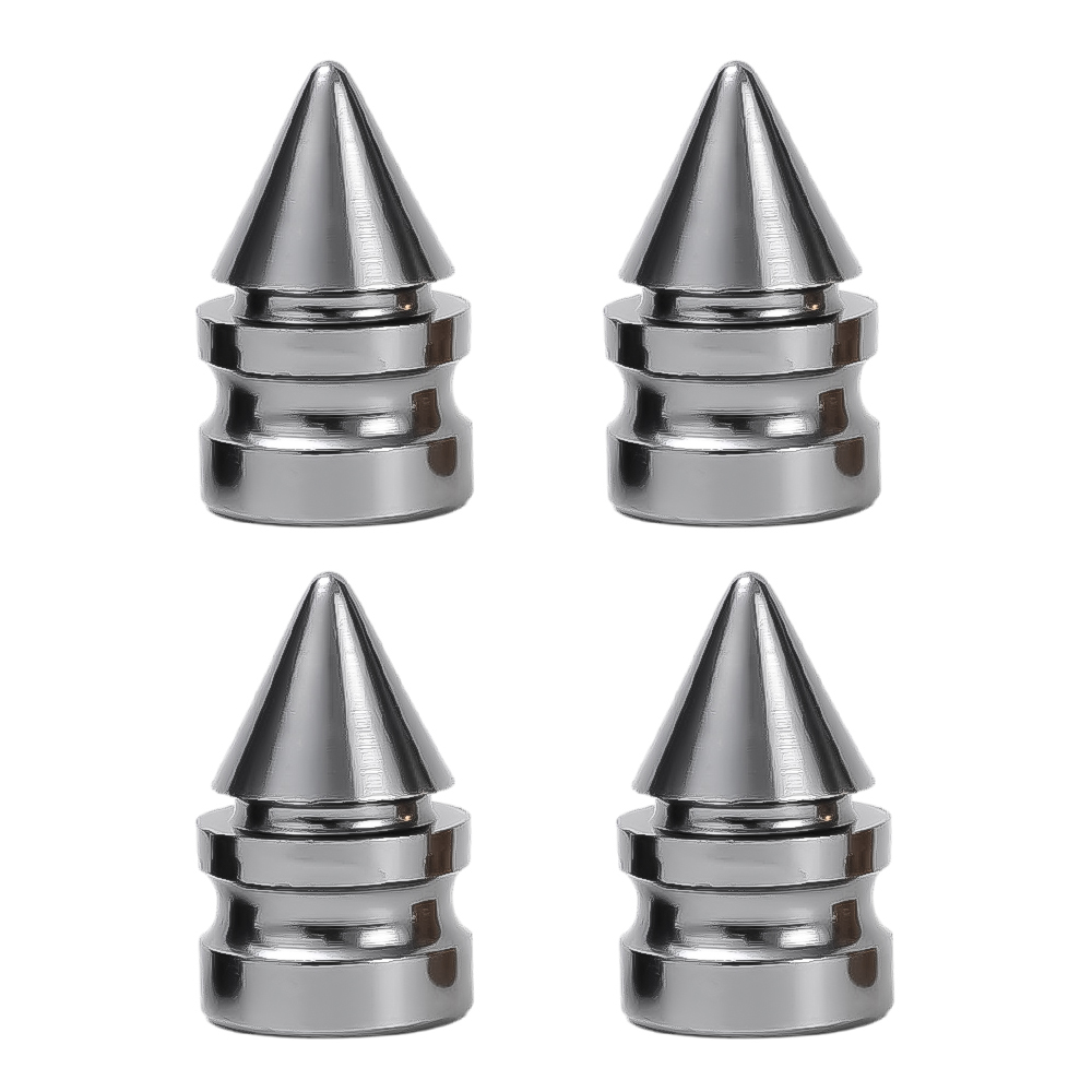 Car Tire Valve Caps Aluminum Alloy Tapered Dust Proof Covers for Auto Motorcycles Bike Tyre Valve Cap Accessories: black