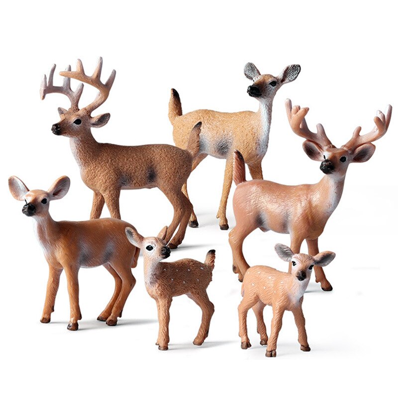 Classic Toy Figures Model Handmade Deer Accessories Boy's Furnishing Science Home Entertainment: Default Title