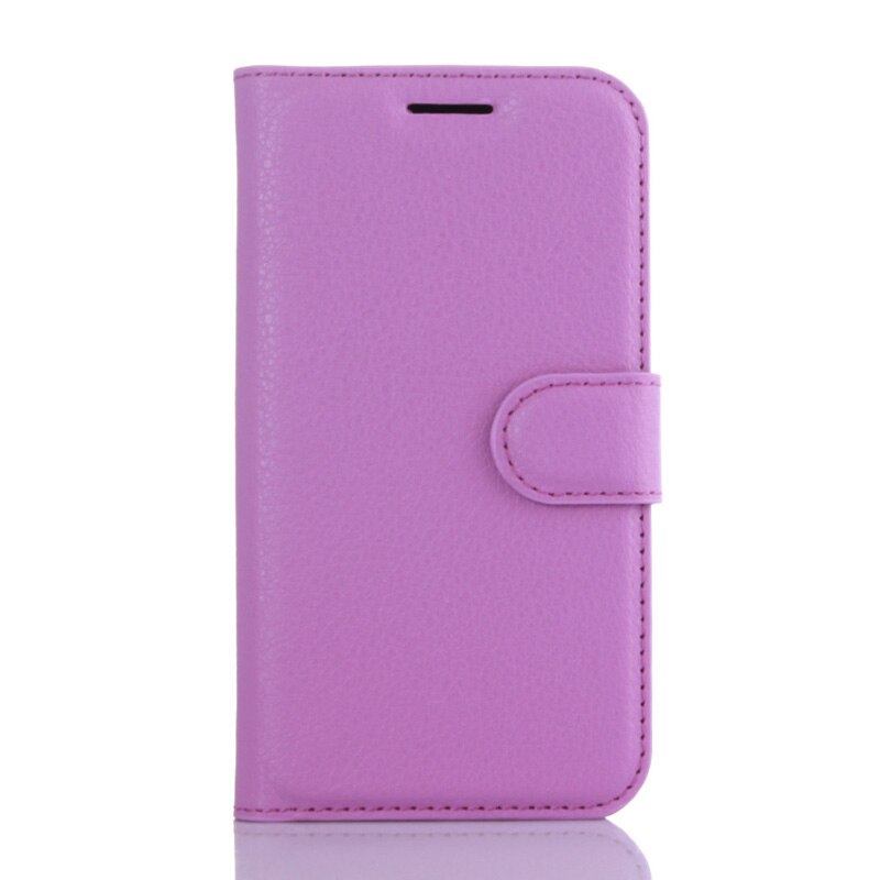 Leren hoesje voor alcatel one touch pixi 4 4.0 4034d portemonnee flip case ot -4034d voor alcatel 4034d telefoonhoesje tpu met kaarthouder: Paars