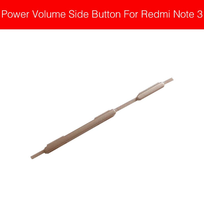 Power on/off+volym sidoknapp för xiaomi redmi hongmi red rice note 3 4 4x pro power volymkontroll reservdelar för sidoknapp: Guldnot 3