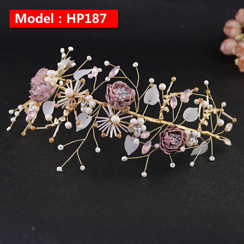 wedding hair accessories bridal hair flower hair piece Bridesmaid hair comb pearl hair clip Silver rhinestones hair jewelry: HP187
