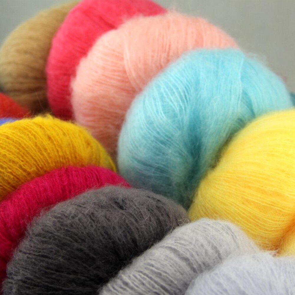25g fil à tricoter Mohair laine à tricoter fil doux doigté bébé Crochet fil à tricoter fils Angora Crochet