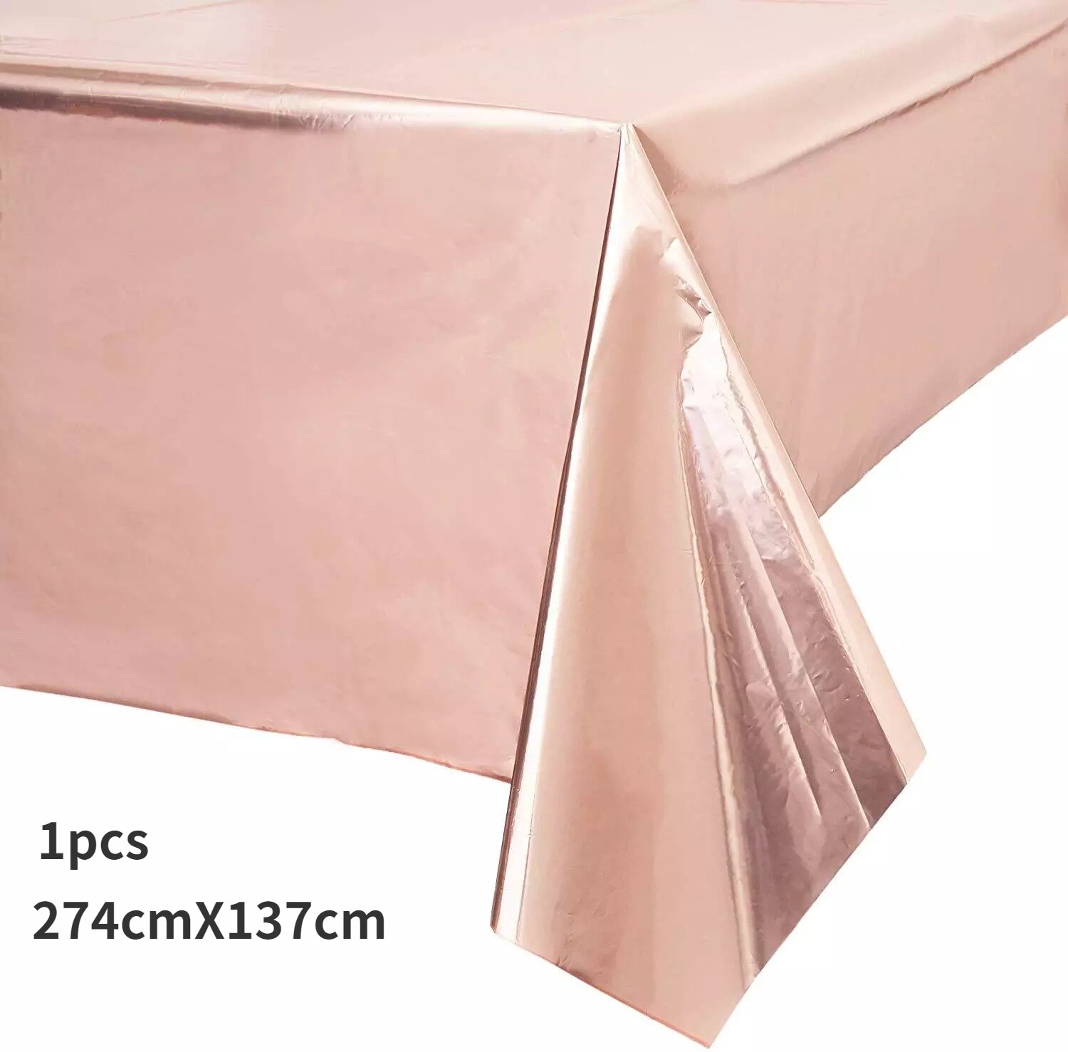 Rose Gold birthday party decorations Disposable Tableware Set Paper Plate Cup Wedding Bachelorette Party Decoration Baby Shower: rose gold tablecloth