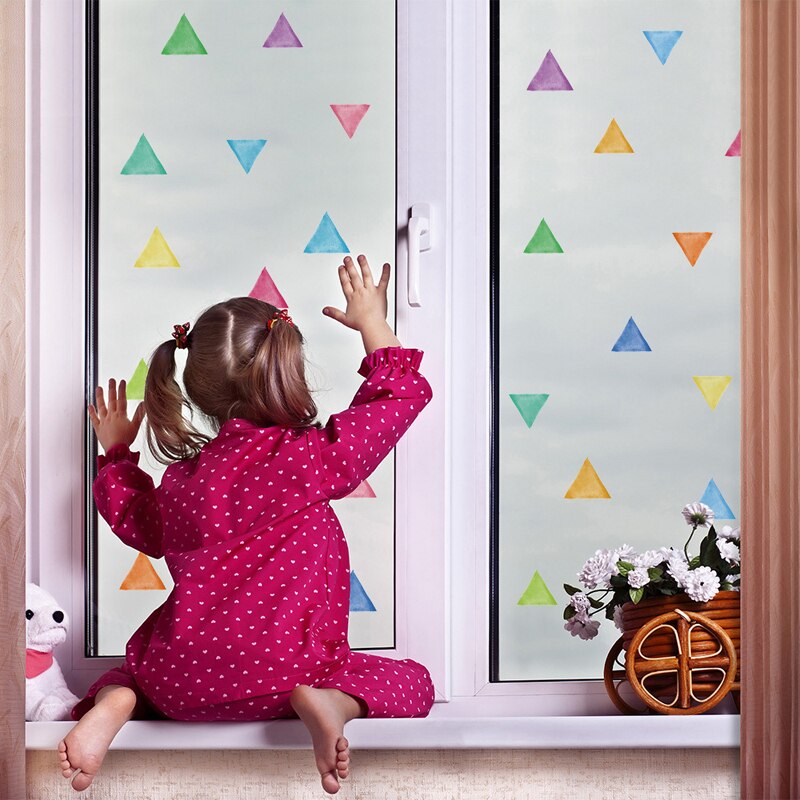 Baby Room Little Colorful Triangles Wall Sticker Children Bedroom Nursery Wall Decal Stickers Nordic Style Mural Vinyl Stickers