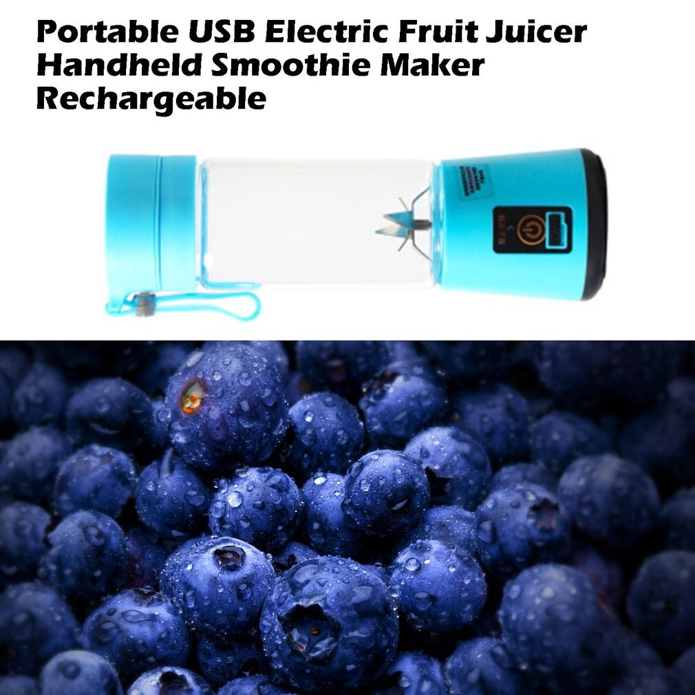 Portable USB Electric Fruit Juicer Handheld Vegetable Juice Maker Blender Rechargeable Mini Juice Making Cup With Charging Cable