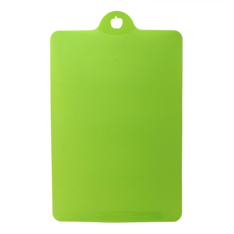 Herramientas de cocina de plástico Flexible PP antideslizante, tabla de cortar con agujero colgante, para cortar rebanadas de comida, 301-0490: green