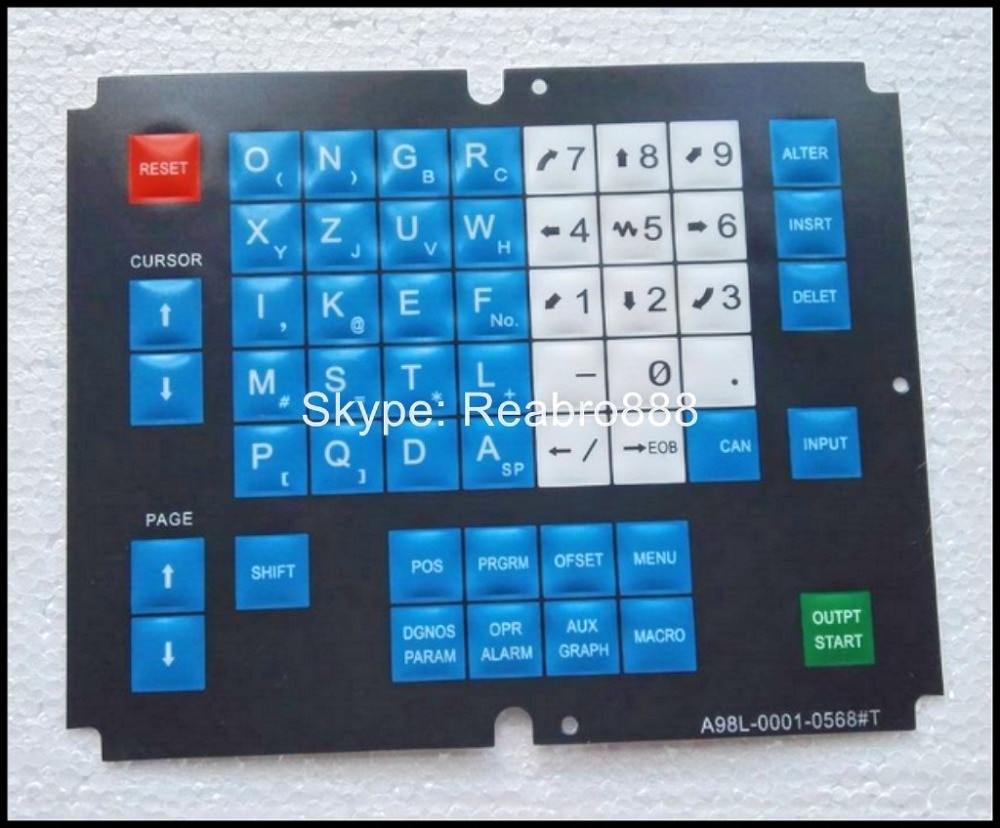 Boutons de clavier à Membrane HMI A98L-0001-0568 # T CNC pour panneau opérateur de Machine Fanuc